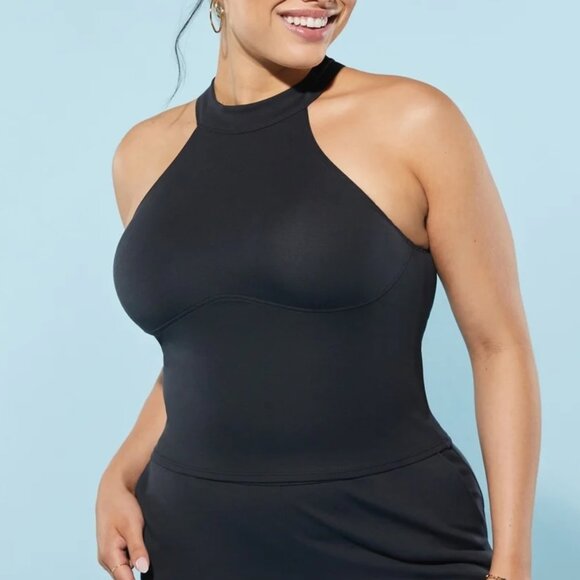 NEW! Yitty x Fabletics - Sleek Body Butter Mock Neck Halter - Picture 1 of 6